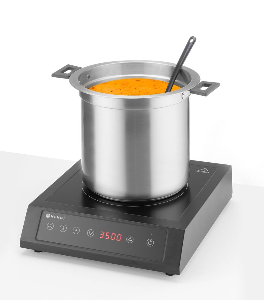 Soup kettle waterless, 10L, HENDI, 10L, svart, 220-240V/450W, ⌀330x(H)398mm