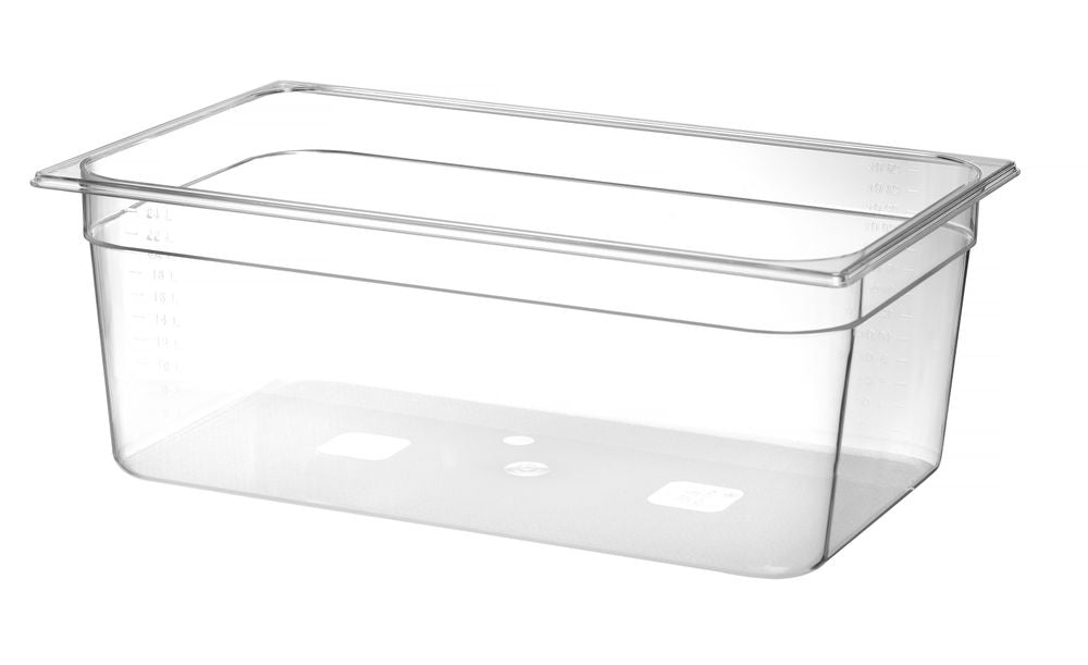 Kantin/behållare GN 1/1 polycarbonate, HENDI, Profi Line, GN 1/1, 21L, Transparent, 530x325x(H)150mm