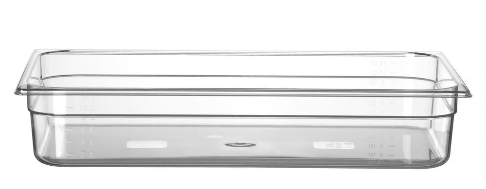Kantin/behållare GN 1/1 polycarbonate, HENDI, Profi Line, GN 1/1, 14L, Transparent, 530x325x(H)100mm