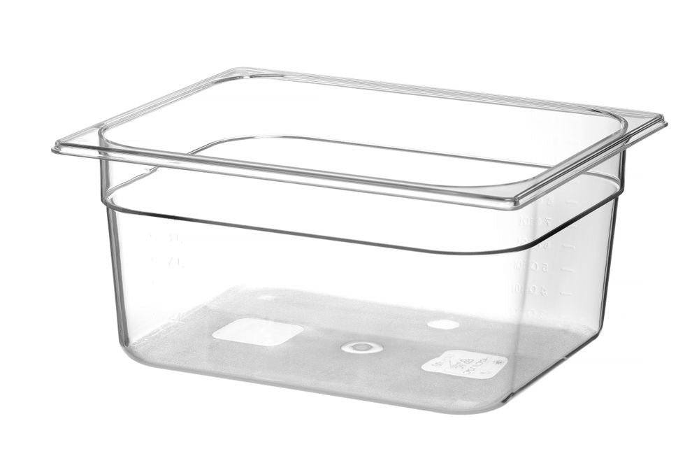 Kantin/behållare GN 1/2 polycarbonate, HENDI, Profi Line, GN 1/2, 9,5L, Transparent, 325x265x(H)150mm