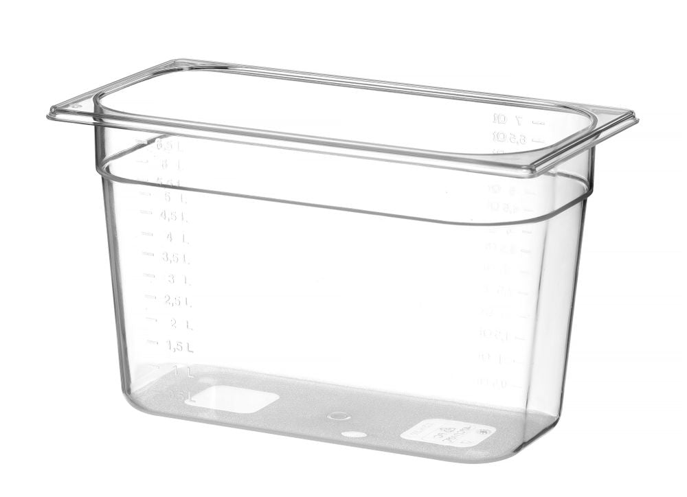 Kantin/behållare GN 1/3 polycarbonate, HENDI, Profi Line, GN 1/3, 5,7L, Transparent, 325x176x(H)150mm