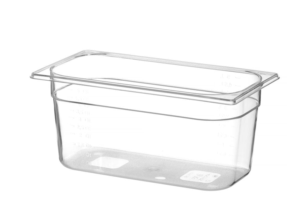 Kantin/behållare GN 1/3 polycarbonate, HENDI, Profi Line, GN 1/3, 5,7L, Transparent, 325x176x(H)150mm