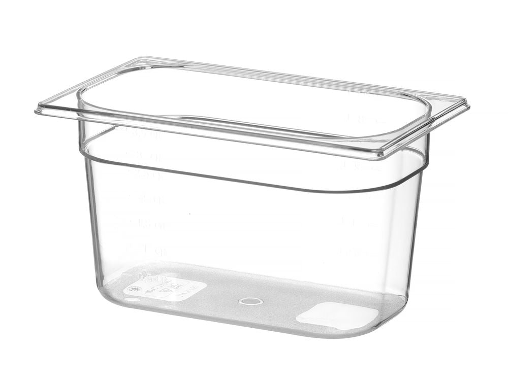 Kantin/behållare GN 1/4 polycarbonate, HENDI, Profi Line, GN 1/4, 5,5L, Transparent, 265x162x(H)200mm