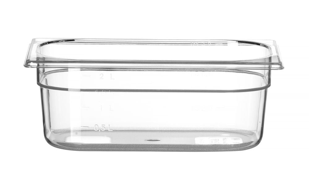 Kantin/behållare GN 1/4 polycarbonate, HENDI, Profi Line, GN 1/4, 2,8L, Transparent, 265x162x(H)100mm