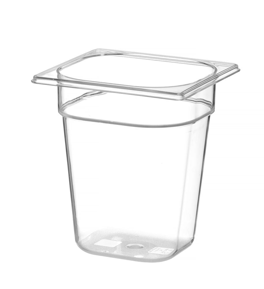 Kantin/behållare GN 1/6 polycarbonate, HENDI, Profi Line, GN 1/6, 1,6L, Transparent, 176x162x(H)100mm