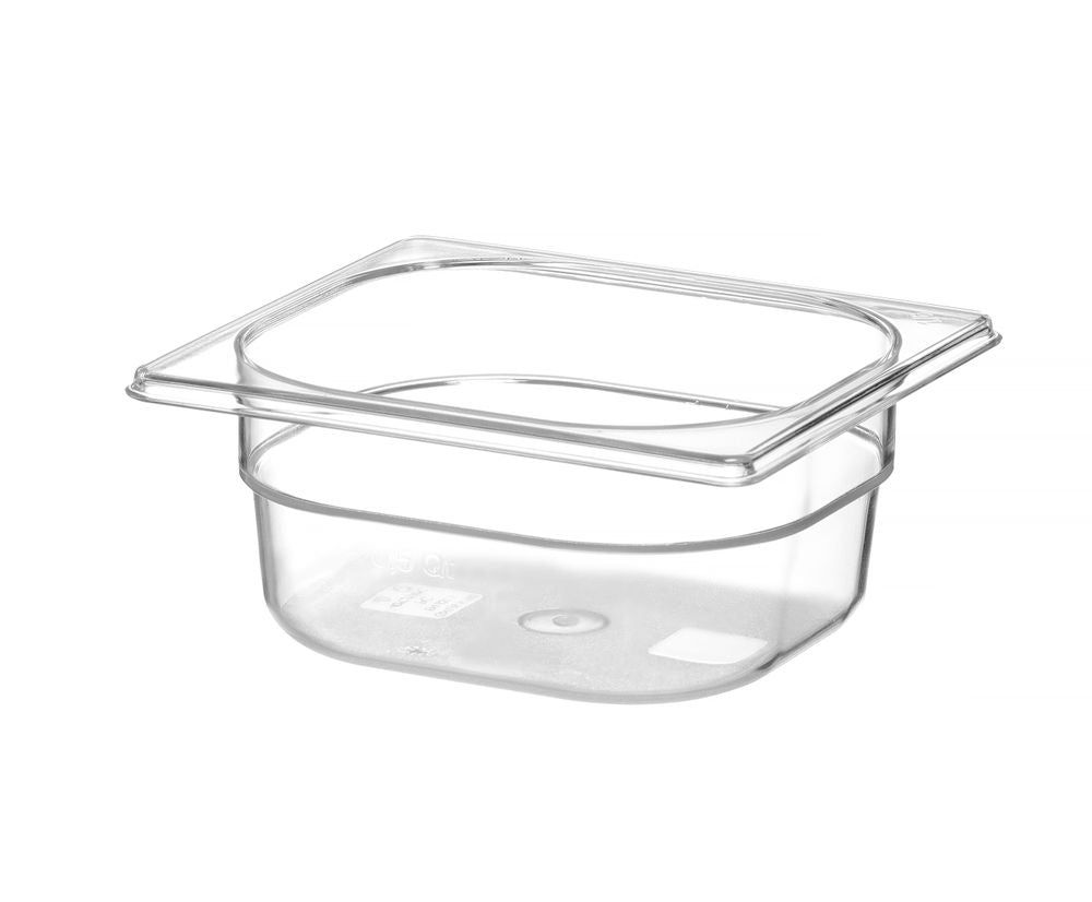 Kantin/behållare GN 1/6 polycarbonate, HENDI, Profi Line, GN 1/6, 1L, Transparent, 176x162x(H)65mm