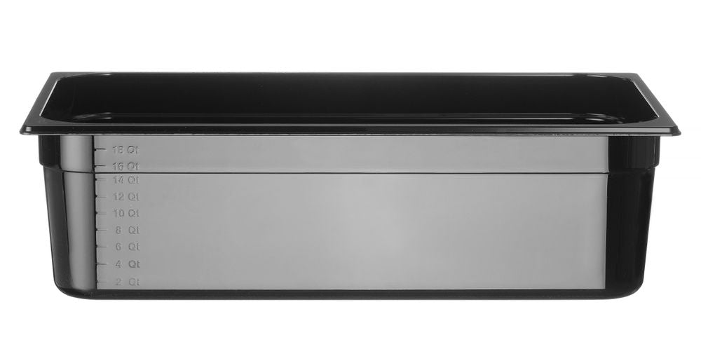 Kantin/behållare GN 1/1 svart polycarbonate, HENDI, Profi Line, GN 1/1, 14L, svart, 530x325x(H)100mm
