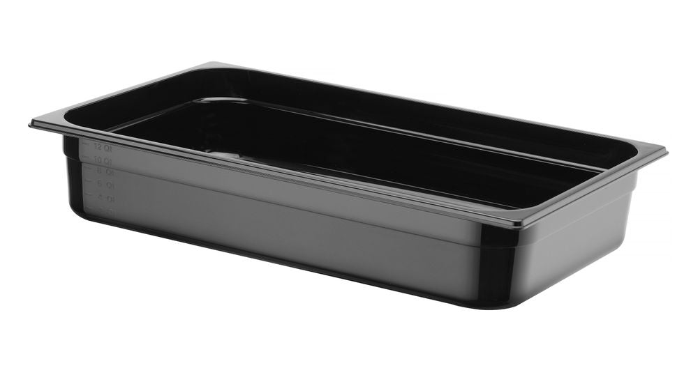Kantin/behållare GN 1/1 svart polycarbonate, HENDI, Profi Line, GN 1/1, 14L, svart, 530x325x(H)100mm