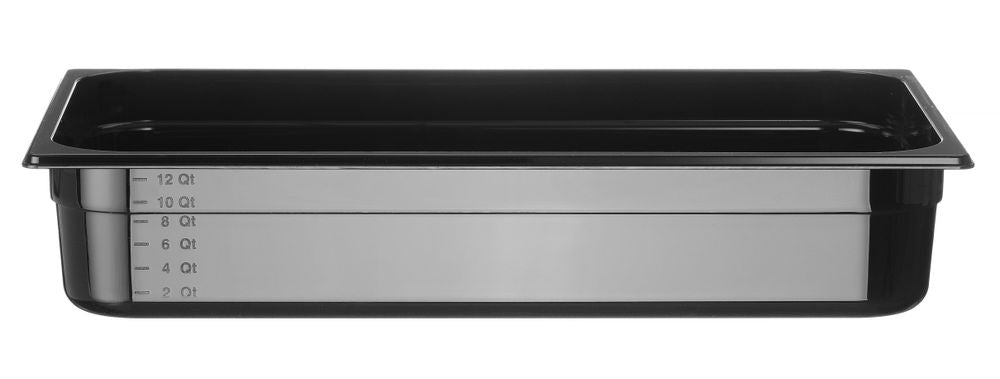 Kantin/behållare GN 1/1 svart polycarbonate, HENDI, Profi Line, GN 1/1, 14L, svart, 530x325x(H)100mm
