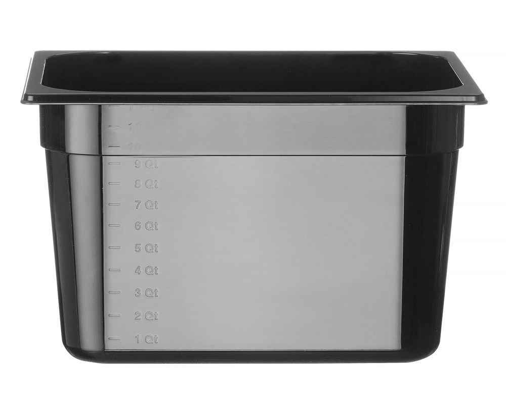 Kantin/behållare GN 1/2 svart polycarbonate, HENDI, Profi Line, GN 1/2, 4L, svart, 325x265x(H)65mm