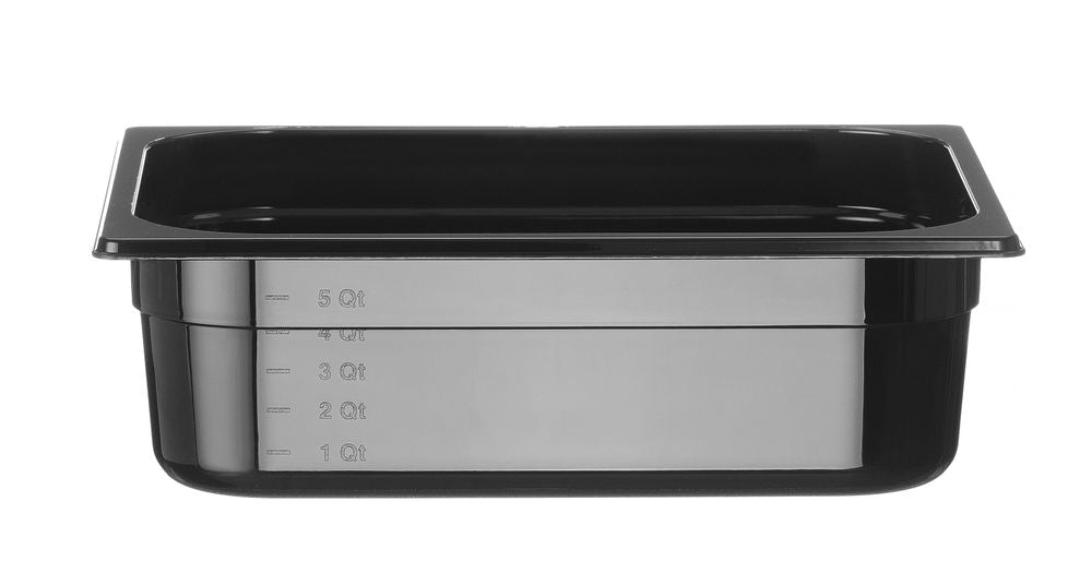 Kantin/behållare GN 1/2 svart polycarbonate, HENDI, Profi Line, GN 1/2, 6,5L, svart, 325x265x(H)100mm
