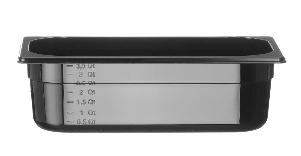Kantin/behållare GN 1/3 svart polycarbonate, HENDI, Profi Line, GN 1/3, 4L, svart, 325x176x(H)100mm