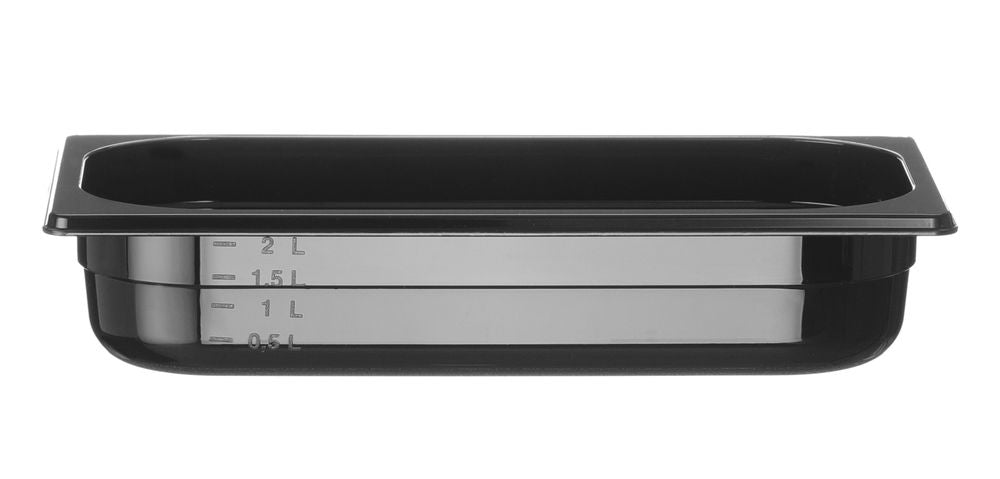 Kantin/behållare GN 1/3 svart polycarbonate, HENDI, Profi Line, GN 1/3, 2,5L, svart, 325x176x(H)65mm