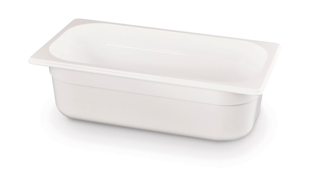 Kantin/behållare GN 1/3 vit polycarbonate, HENDI, GN 1/3, 2,5L, vit, 325x176x(H)65mm