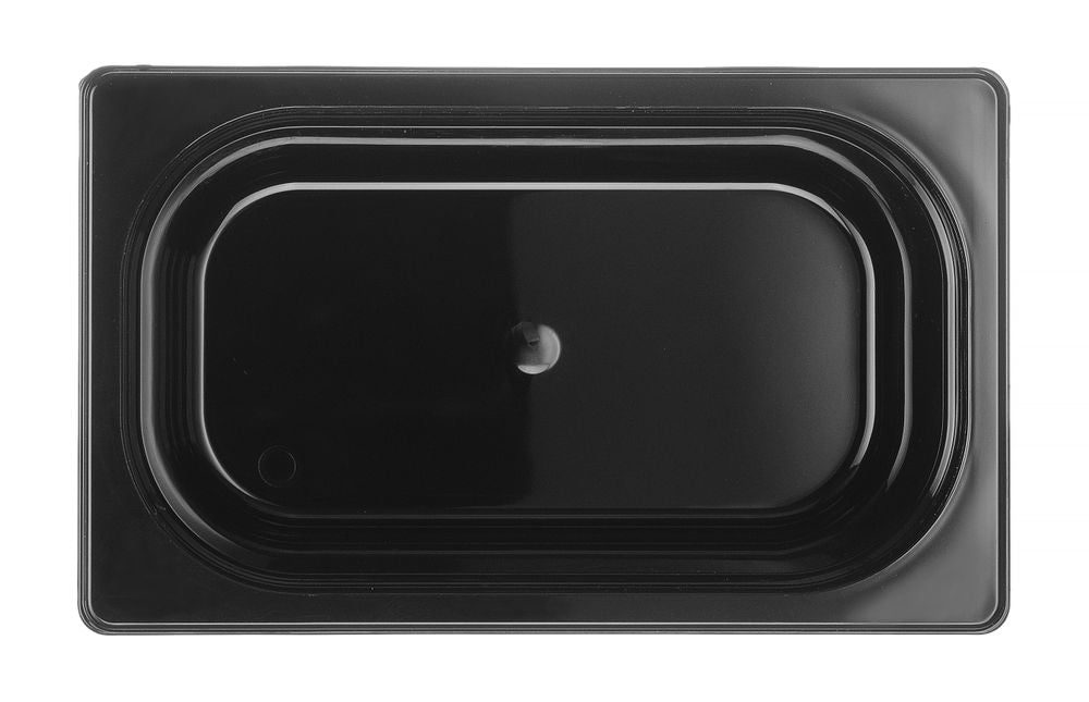 Kantin/behållare GN 1/4 svart polycarbonate, HENDI, Profi Line, GN 1/4, 1,8L, svart, 265x162x(H)65mm