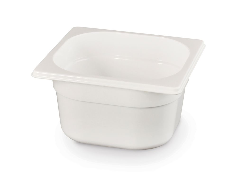 Kantin/behållare GN 1/6 vit polycarbonate, HENDI, GN 1/6, 2,4L, vit, 176x162x(H)150mm
