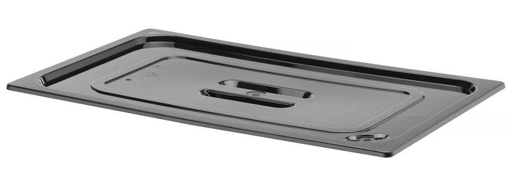Lid for GN kantin/behållares svart polycarbonate, HENDI, GN 1/2, svart, 325x265mm