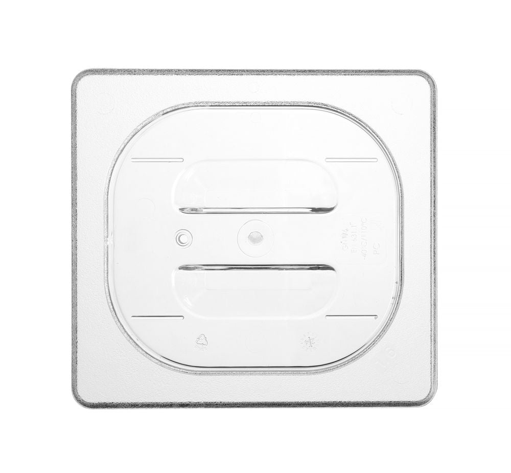 Lid for GN kantin/behållares, HENDI, GN 1/6, Transparent, 176x162mm