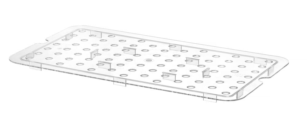 Perforerad drip shelf for GN kantin/behållares polycarbonate, HENDI, Profi Line, GN 1/1, Transparent, 467x263mm