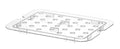 Perforerad drip shelf for GN kantin/behållares polycarbonate, HENDI, Profi Line, GN 1/2, Transparent, 265x206mm