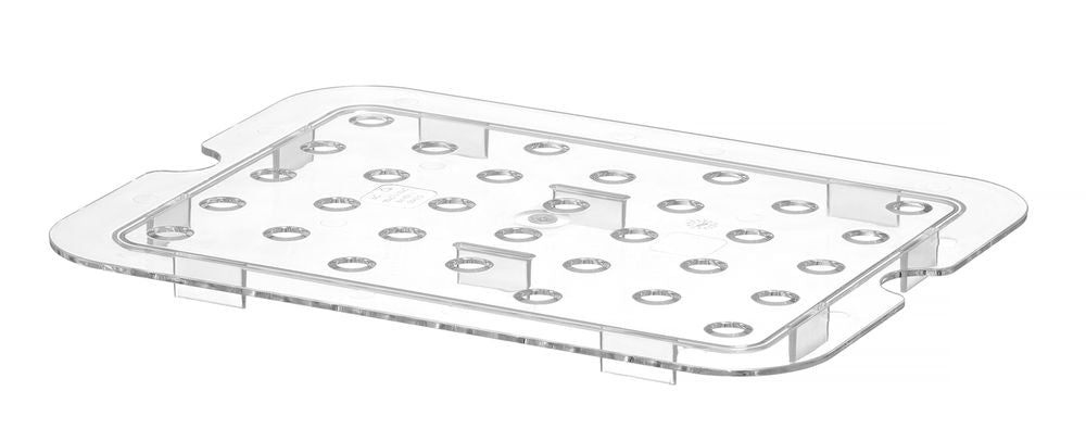 Perforerad drip shelf for GN kantin/behållares polycarbonate, HENDI, Profi Line, GN 1/2, Transparent, 265x206mm