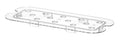Perforerad drip shelf for GN kantin/behållares polycarbonate, HENDI, Profi Line, GN 1/3, Transparent, 266x116mm