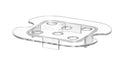 Perforerad drip shelf for GN kantin/behållares polycarbonate, HENDI, Profi Line, GN 1/6, Transparent, 118x106mm