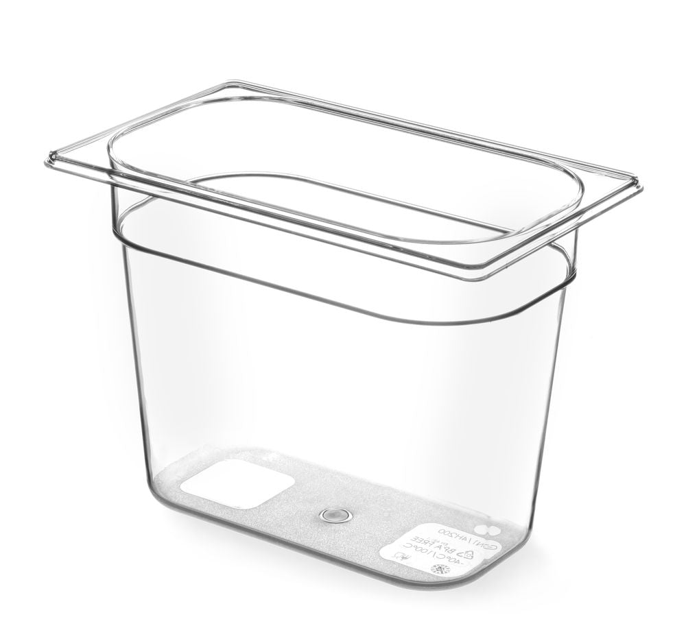 Kantin/behållare GN 1/4 Tritan, HENDI, GN 1/4, 4L, Transparent, 265x162x(H)150mm
