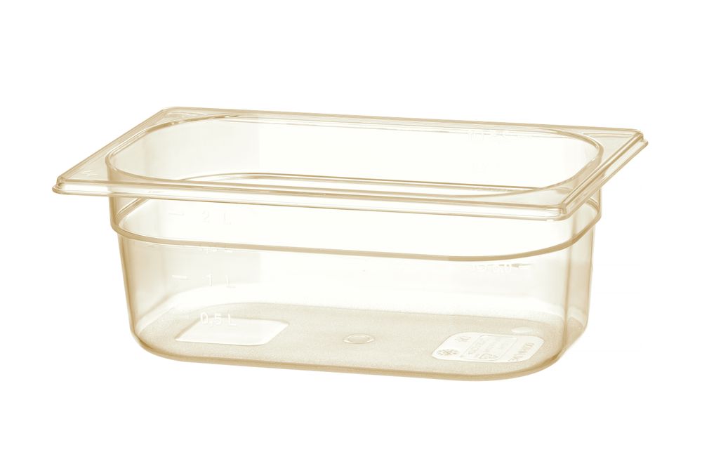 GN 1/4 kantin/behållare, high-temperature resistant, HENDI, GN 1/4, 2,6L, Transparent, 265x162x(H)100mm