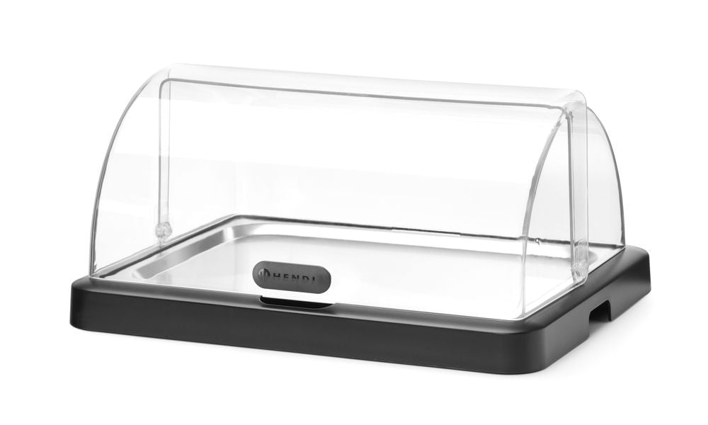Roll top cooling display Duo UNIQ, HENDI, desiGNed by Robert Bronwasser, Single, svart, 460x355x(H)220mm, Rectangular