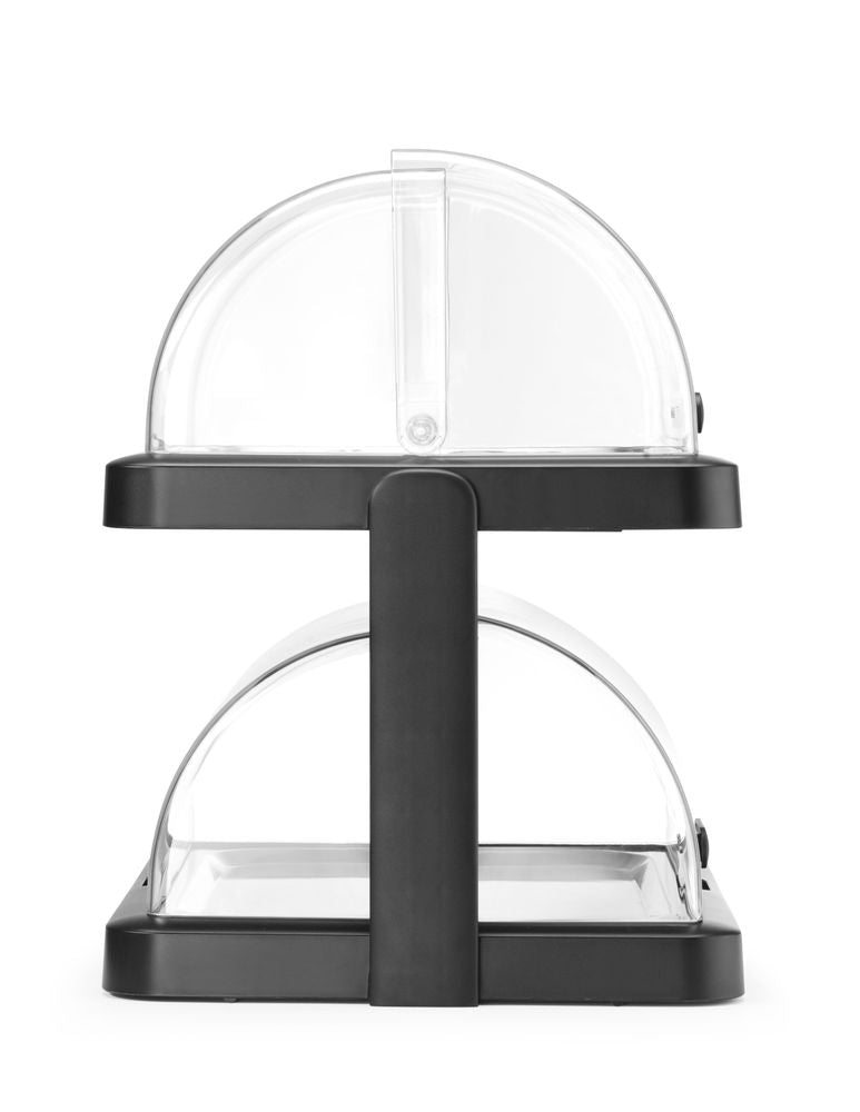 Roll top cooling display Duo UNIQ, HENDI, desiGNed by Robert Bronwasser, Double, svart, 480x355x(H)480mm, Rectangular