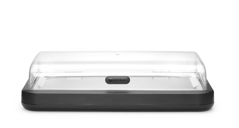 Cooling display UNIQ, HENDI, desiGNed by Robert Bronwasser, GN 1/1, svart, 593x389x(H)147mm, Rectangular