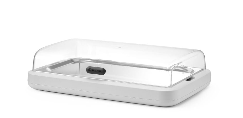 Cooling display UNIQ, HENDI, desiGNed by Robert Bronwasser, GN 1/1, grön, 593x389x(H)147mm, Rectangular