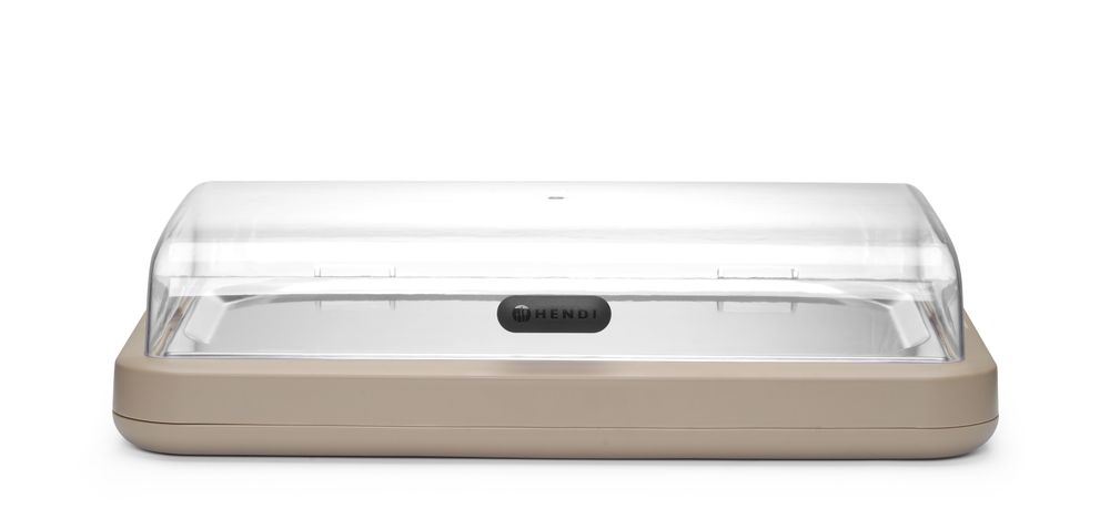 Cooling display UNIQ, HENDI, desiGNed by Robert Bronwasser, GN 1/1, Beige, 593x389x(H)147mm, Rectangular