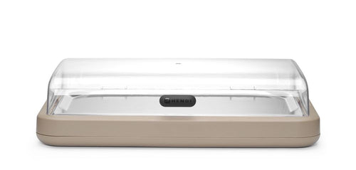 Cooling display UNIQ, HENDI, desiGNed by Robert Bronwasser, GN 1/1, Beige, 593x389x(H)147mm, Rectangular