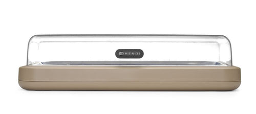 Cooling display UNIQ, HENDI, desiGNed by Robert Bronwasser, GN 1/1, Beige, 593x389x(H)147mm, Rectangular