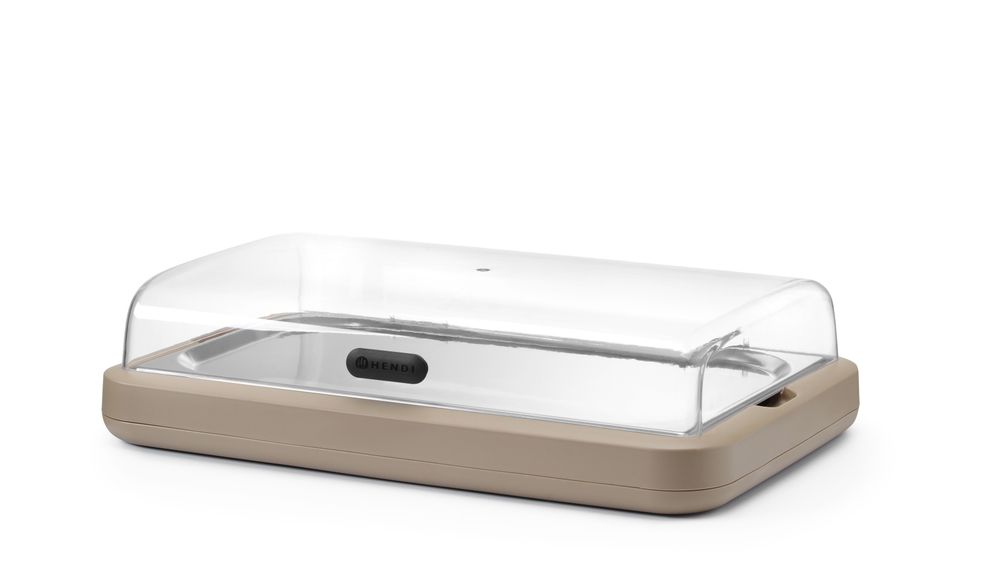 Cooling display UNIQ, HENDI, desiGNed by Robert Bronwasser, GN 1/1, svart, 593x389x(H)147mm, Rectangular