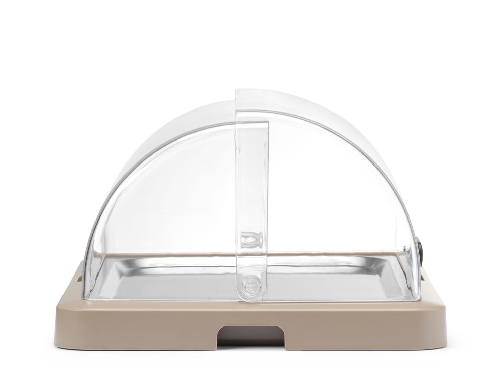 Roll top cooling display Duo UNIQ, HENDI, desiGNed by Robert Bronwasser, Single, Beige, 460x355x(H)220mm, Rectangular