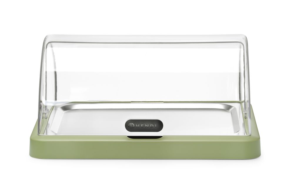 Roll top cooling display Duo UNIQ, HENDI, desiGNed by Robert Bronwasser, Single, grön, 460x355x(H)220mm, Rectangular