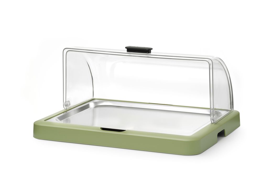 Roll top cooling display Duo UNIQ, HENDI, desiGNed by Robert Bronwasser, Double, Beige, 480x355x(H)480mm, Rectangular