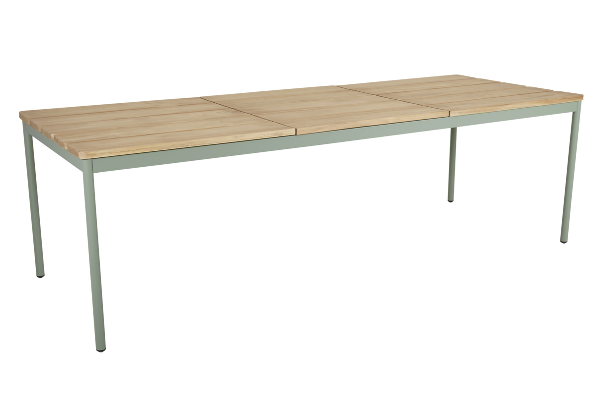 NOX 240x90 H73 cm - Dusty green/Teak