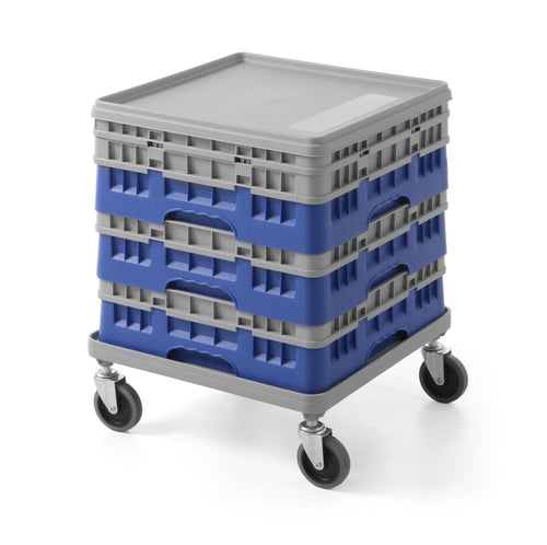 Cart for 500×500 mm universal racks, AmerBox, grey, Light grey, 500x500x(H)180mm