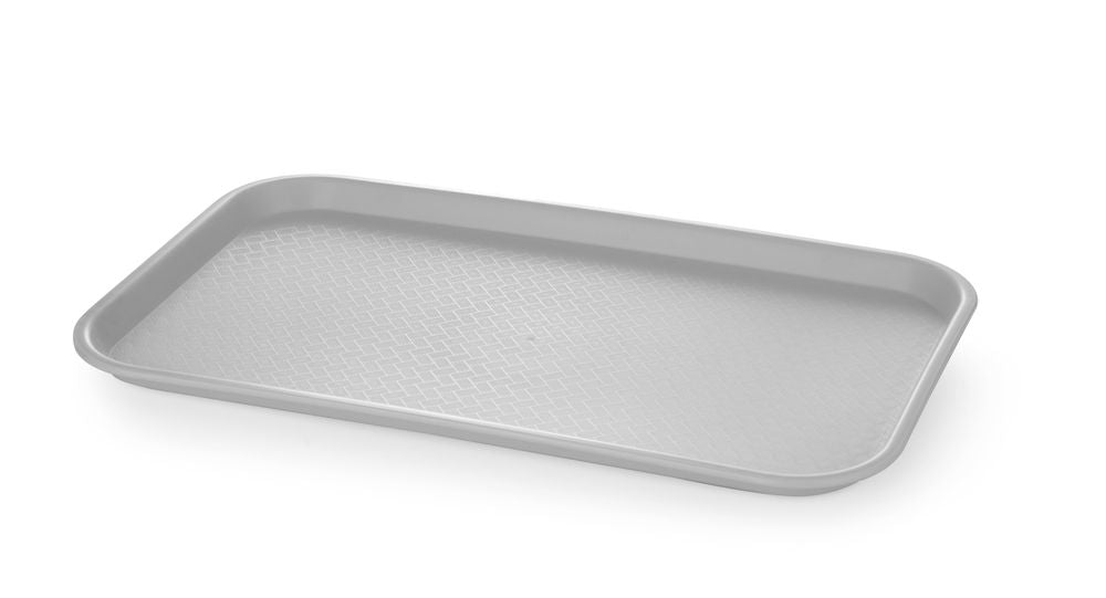 Polypropylene fast food tray GN 1/1, AmerBox, GN 1/1, Light grey, 530x325x(H)20mm, Rectangular