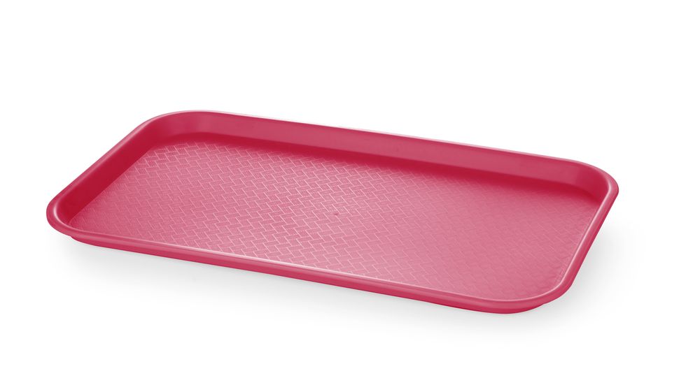 Polypropylene fast food tray GN 1/1, AmerBox, GN 1/1, Red, 530x325x(H)20mm, Rectangular