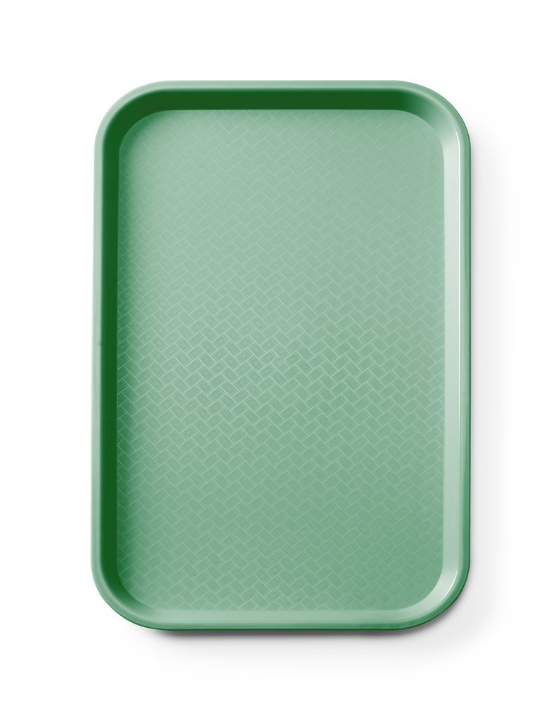 Polypropylene fast food tray GN 1/1, AmerBox, GN 1/1, Green, 530x325x(H)20mm, Rectangular
