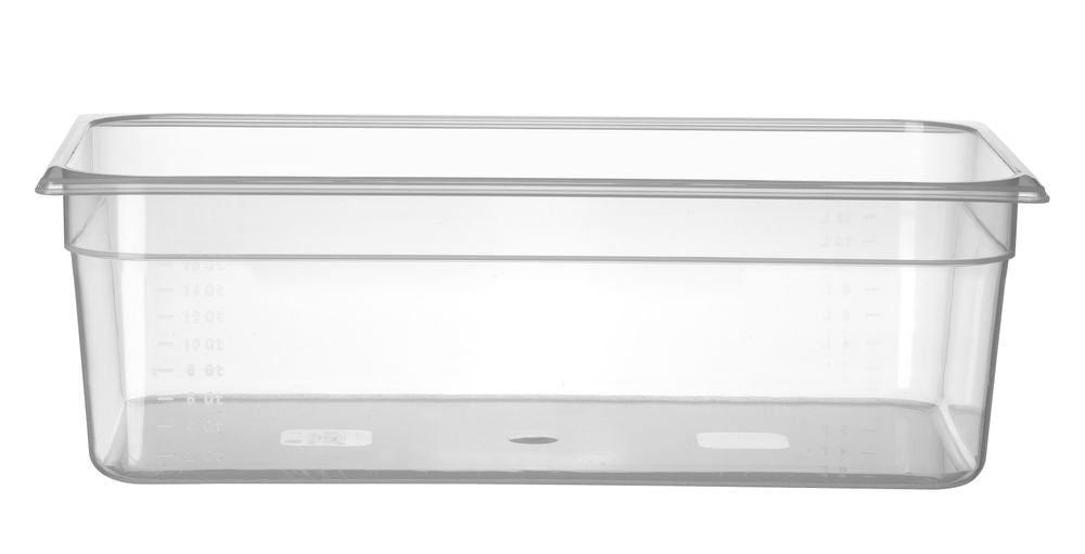 Kantin/behållare GN 1/1 polypropylene, HENDI, Profi Line, GN 1/1, 18L, Transparent, 530x325x(H)150mm