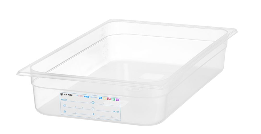 Kantin/behållare GN 1/1 HACCP, HENDI, GN 1/1, 12L, Transparent, 530x325x(H)100mm