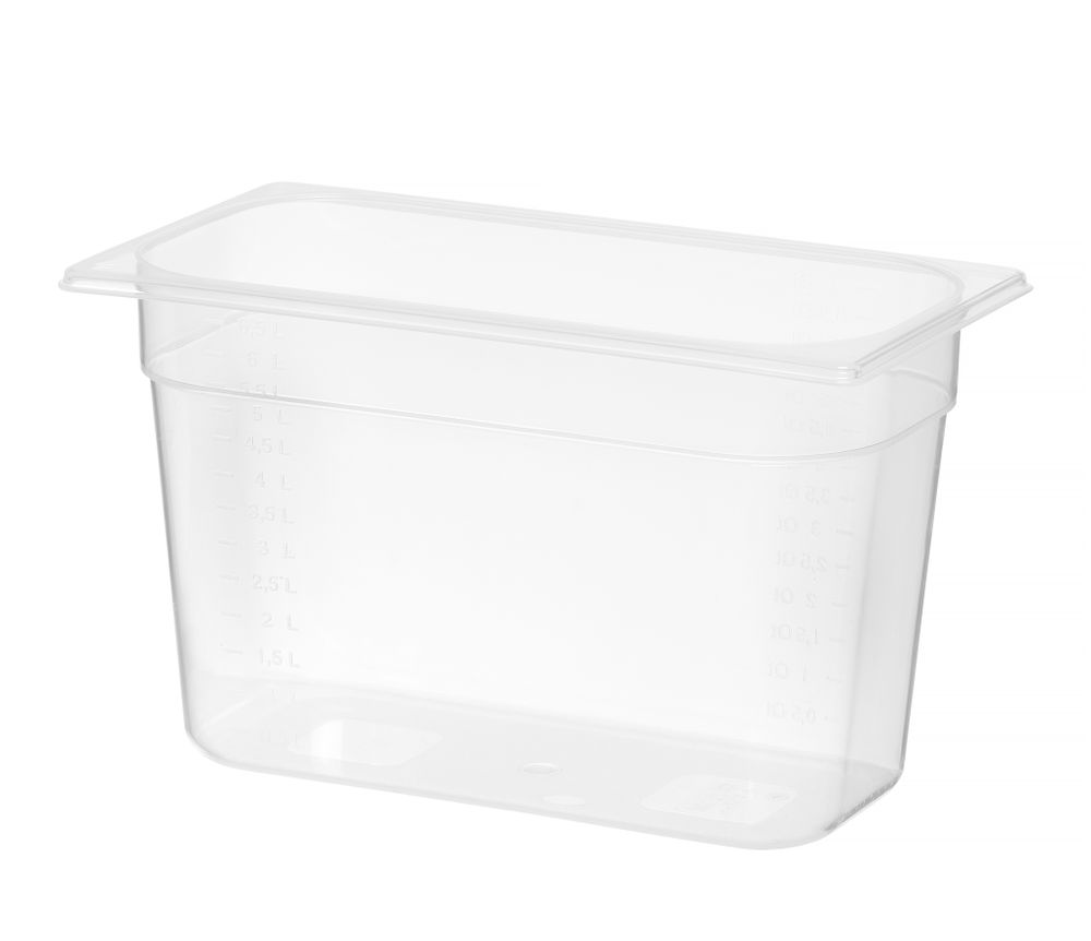 Kantin/behållare GN 1/3 polypropylene, HENDI, Profi Line, GN 1/3, 6,5L, Transparent, 325x176x(H)200mm