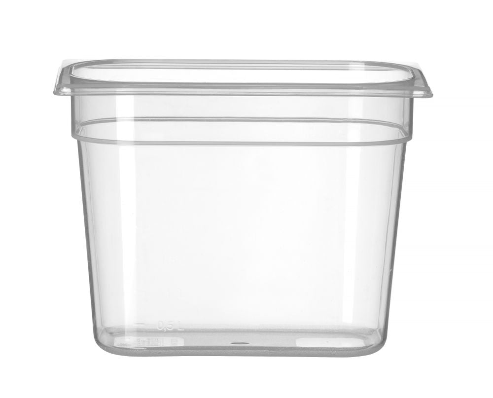 Kantin/behållare GN 1/4 polypropylene, HENDI, Profi Line, GN 1/4, 3,5L, Transparent, 265x162x(H)150mm
