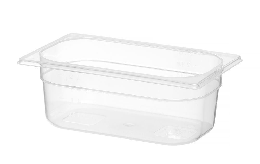 Kantin/behållare GN 1/4 polypropylene, HENDI, Profi Line, GN 1/4, 2L, Transparent, 265x162x(H)100mm